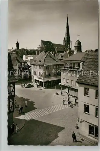 AK / Ansichtskarte Alzey Rossmarkt Altstadt Kirche Alzey