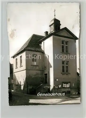 AK / Ansichtskarte Monzernheim Gemeindehaus Monzernheim