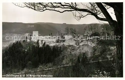 AK / Ansichtskarte Geislingen_Steige Burgruine Helfenstein Schwaebische Alb Geislingen_Steige