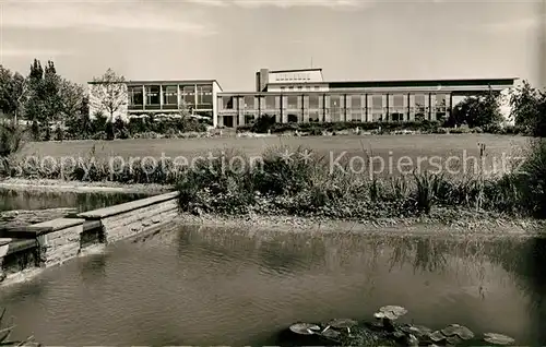 AK / Ansichtskarte Goeppingen Stadthalle Park Seerosenteich Goeppingen