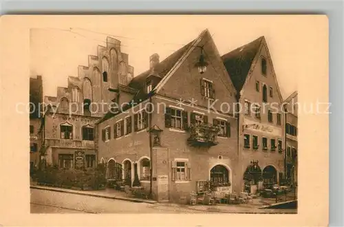 AK / Ansichtskarte Fuessen_Allgaeu Brotmarkt mit Cafe und Conditorei Rathaus Fuessen Allgaeu