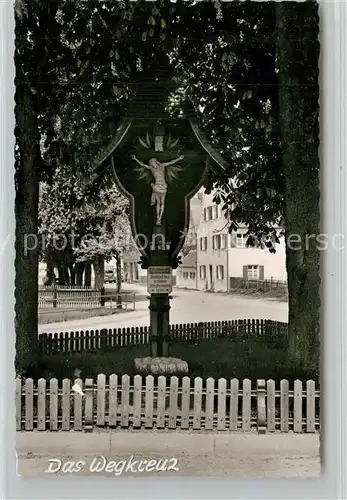 AK / Ansichtskarte Erkheim Wegkreuz Erkheim