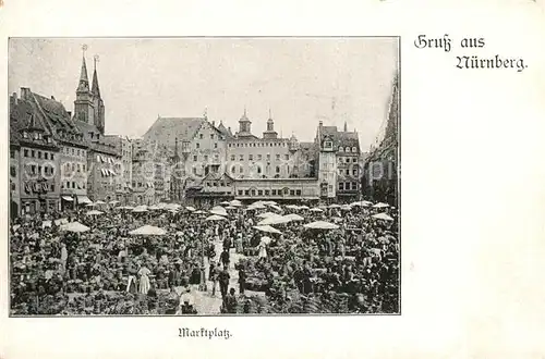 AK / Ansichtskarte Nuernberg Marktplatz Nuernberg