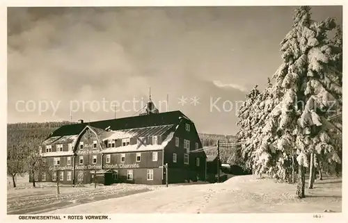 AK / Ansichtskarte Oberwiesenthal_Erzgebirge Hotel Rotes Vorwerk Oberwiesenthal Erzgebirge