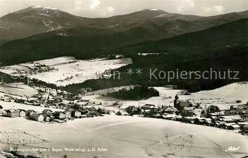 AK / Ansichtskarte Lam_Oberpfalz mit Gr und Kl Arber Lam_Oberpfalz