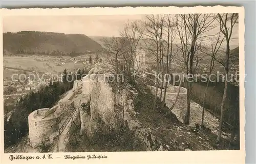 AK / Ansichtskarte Geislingen_Steige Burgruine Helfenstein Schwaebische Alb Geislingen_Steige