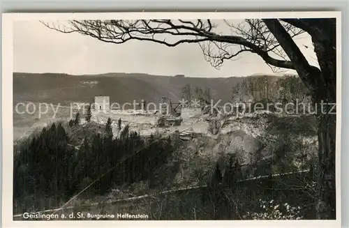 AK / Ansichtskarte Geislingen_Steige Burgruine Helfenstein Schwaebische Alb Geislingen_Steige