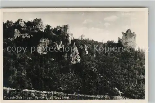 AK / Ansichtskarte Eybach_Geislingen_Steige Partie im Roggental Felsen Eybach_Geislingen_Steige