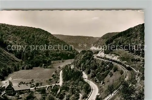 AK / Ansichtskarte Geislingen_Steige Panorama Blick ins Tal Eisenbahn Geislinger Steige Geislingen_Steige