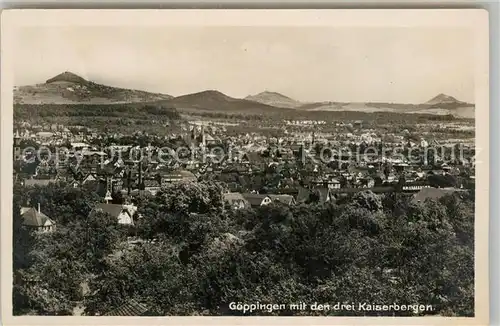 AK / Ansichtskarte Goeppingen Landschaftspanorama mit Kaiserbergen Stuifen Hohenstaufen Hohenrechberg Goeppingen