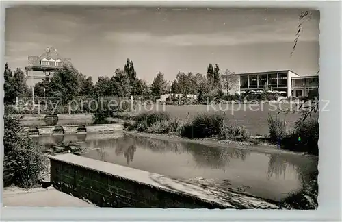 AK / Ansichtskarte Goeppingen Stadthalle und Moerike Schule Goeppingen