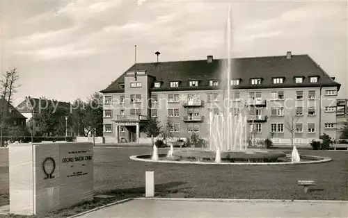 AK / Ansichtskarte Erlangen Staedtisches Altersheim Ohmplatz Ohm Gedenkstein Ohm Brunnen Erlangen