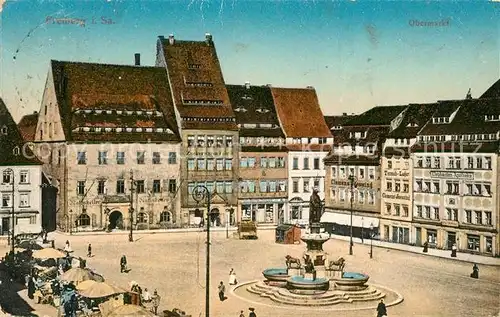 AK / Ansichtskarte Freiberg_Sachsen Obermarkt Freiberg Sachsen