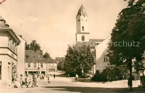 AK / Ansichtskarte Brambach_Bad Karl Liebknecht Platz Kirche Brambach_Bad