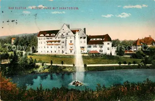 AK / Ansichtskarte Bad_Elster Albert Park Sanatorium Bad_Elster