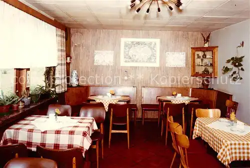 AK / Ansichtskarte Bad_Berleburg Pension Habichtshorst Gastraum Bad_Berleburg