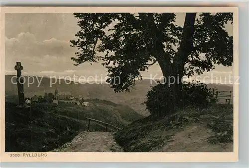 AK / Ansichtskarte Kyllburg_Rheinland Pfalz Blick von der Linde auf Kyllburg Kreuz Kyllburg_Rheinland Pfalz