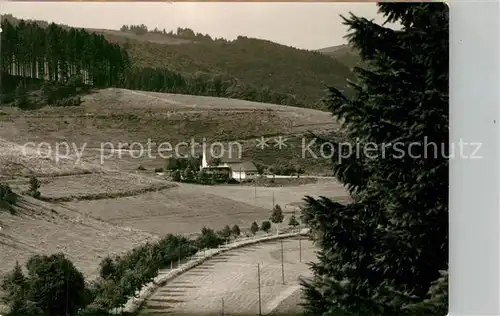 AK / Ansichtskarte Girkhausen_Bad_Berleburg Pension Diekel Landschaftspanorama Girkhausen_Bad_Berleburg