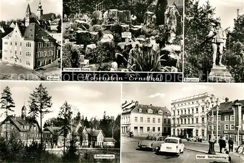 AK / Ansichtskarte Hohenstein Ernstthal Rathaus Bergmann Bethlehemstift Hotel Sachsenring Hohenstein Ernstthal