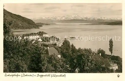 AK / Ansichtskarte Ludwigshafen_Bodensee Guggenbuehl Alpenblick Panorama Ludwigshafen Bodensee