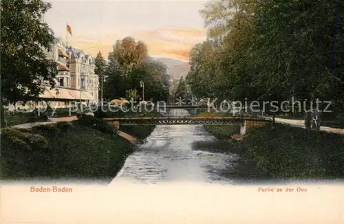 AK / Ansichtskarte Baden Baden Panorama an der Oos Baden Baden