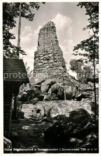 AK / Ansichtskarte Sasbachwalden Ruine Brigittenschloss  Sasbachwalden