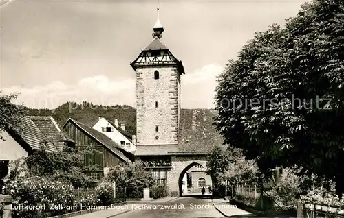 AK / Ansichtskarte Zell_Harmersbach Storchenturm Zell Harmersbach