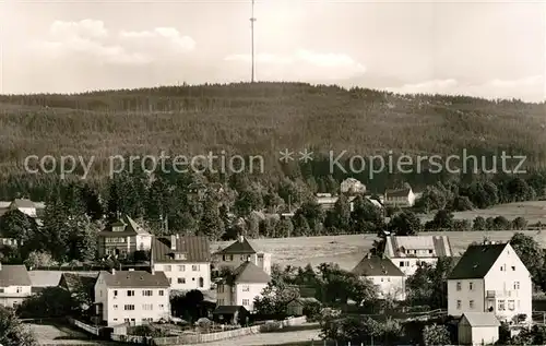 AK / Ansichtskarte Bischofsgruen Blick zum Fernsehturm auf dem Ochsenkopf Bischofsgruen