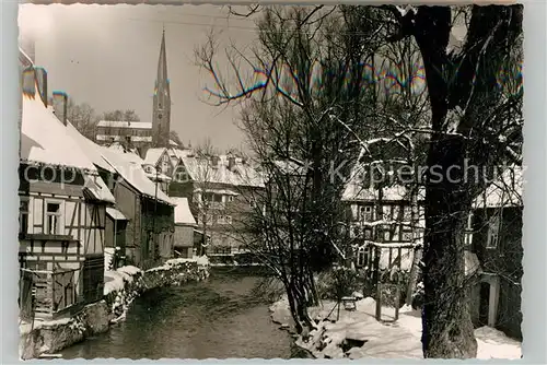 AK / Ansichtskarte Bad_Berleburg Partie an der Odeborn im Winter Bad_Berleburg