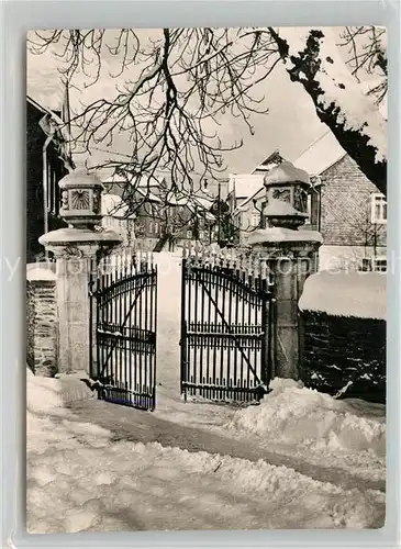 AK / Ansichtskarte Bad_Berleburg Partie im Schlosspark Gusseisernes Tor Bad_Berleburg