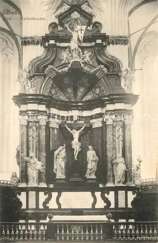 AK / Ansichtskarte Luebeck Marienkirche Altar Luebeck