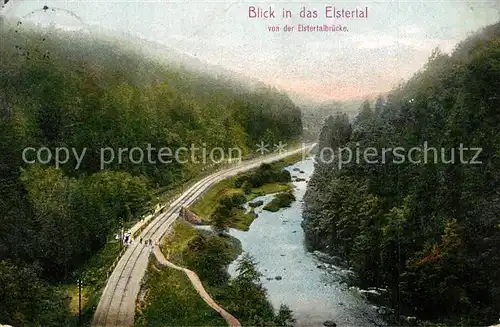 AK / Ansichtskarte Bad_Koestritz Blick von der Elstertalbruecke ins Elstertal Bad_Koestritz