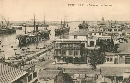 AK / Ansichtskarte Port_Said View of the harbour Port_Said