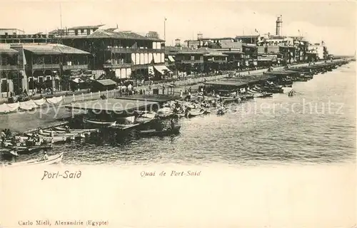 AK / Ansichtskarte Port_Said Quai Port_Said