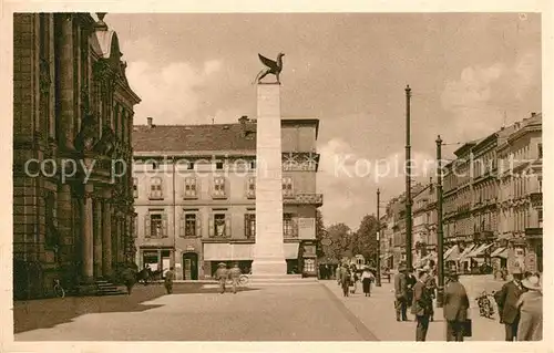 AK / Ansichtskarte Karlsruhe_Baden Kaiserstrasse Hauptpost 109er Denkmal Karlsruhe_Baden