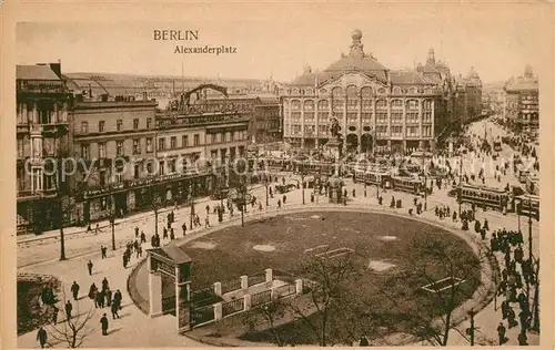 AK / Ansichtskarte Berlin Alexanderplatz Strassenbahn Berlin