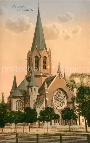 AK / Ansichtskarte Karlsruhe_Baden Christuskirche Karlsruhe_Baden