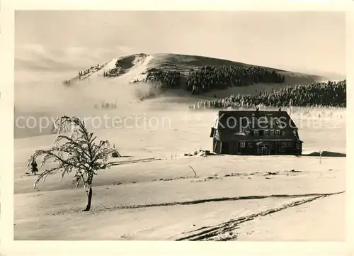 AK / Ansichtskarte Herzogenhorn Morgenstimmung Herzogenhorn Gasthaus Winter Herzogenhorn