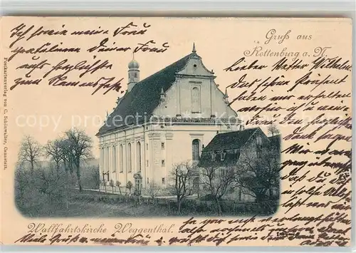 AK / Ansichtskarte Rottenburg_Neckar Wallfahrtskirche Weggenthal Rottenburg Neckar