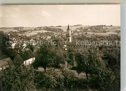 AK / Ansichtskarte Markneukirchen Panorama Kirche Markneukirchen