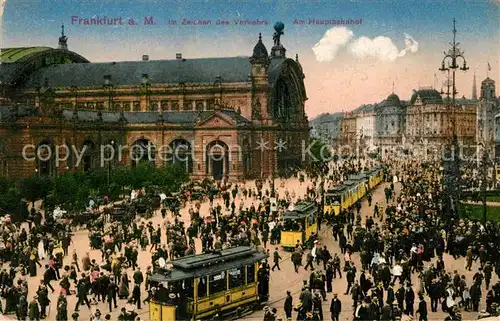 AK / Ansichtskarte Frankfurt_Main Am Hauptbahnhof Frankfurt Main