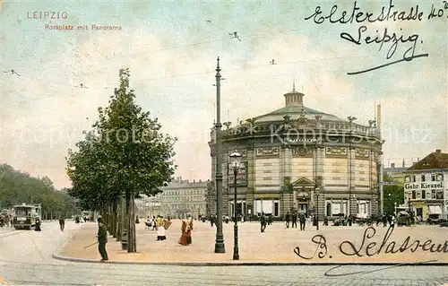 AK / Ansichtskarte Leipzig Rossplatz mit Panorama Leipzig