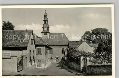 AK / Ansichtskarte Alzey Amtsgasse mit evangelischer Kirche Alzey