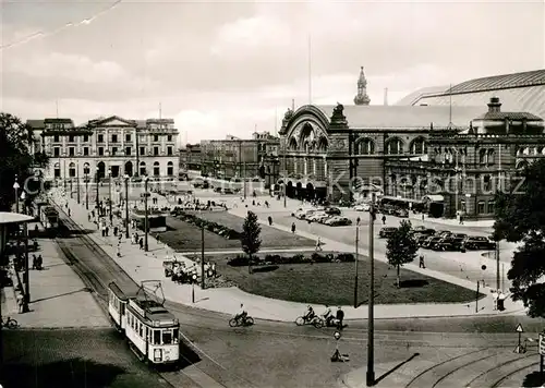 AK / Ansichtskarte Strassenbahn Bremen Bahnhofsplatz Museum  