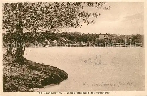 AK / Ansichtskarte Alt Buchhorst Waldpromenade Peetz See Alt Buchhorst