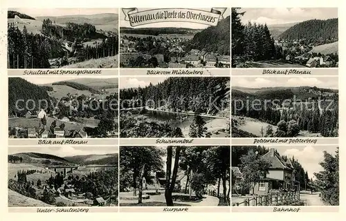 AK / Ansichtskarte Altenau_Harz Schultal Sprungschanze Polstertal Polsterberg Schwimmbad Altenau Harz