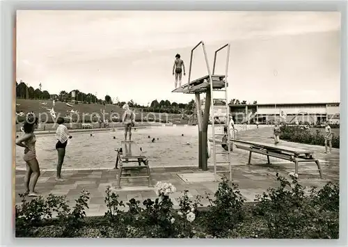 AK / Ansichtskarte Alzey Freibad Sprungturm Alzey