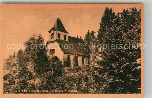 AK / Ansichtskarte Baerenburg_Sachsen Kirchlein im Walde Baerenburg Sachsen