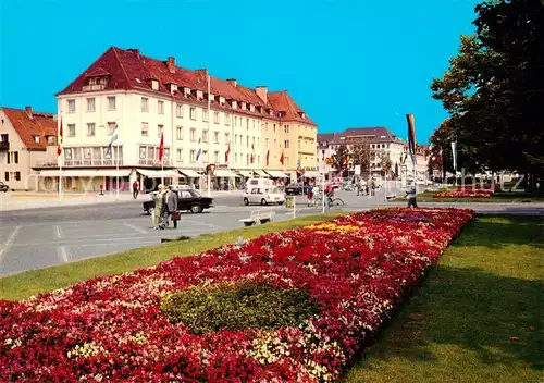 AK / Ansichtskarte Bayreuth Luitpoldstrasse Blumenbeet Bayreuth