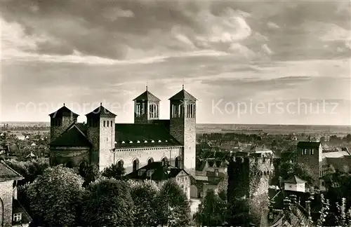 AK / Ansichtskarte Bensheim_Bergstrasse Stadtpanorama mit Kirche Bensheim_Bergstrasse